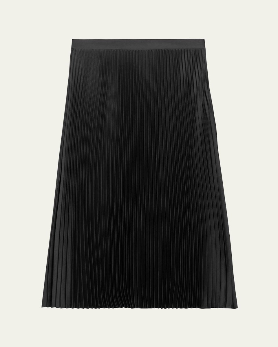 Satin Pleated Skirt